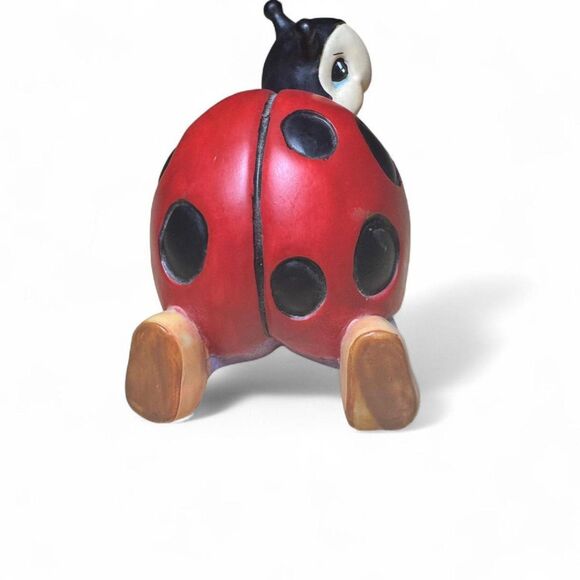 VTG Collectible Ladybug Figure Plaid Bow Tie Whimsical - Picture 5 of 8